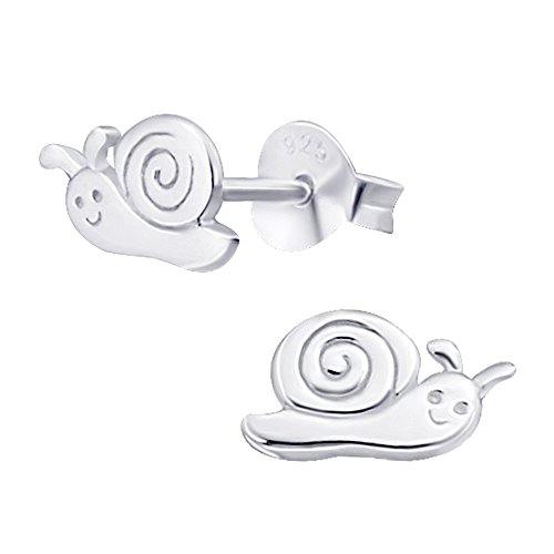 Laimons Mädchen Kids Kinder-Ohrstecker Ohrringe Kinderschmuck Schnecke Weinbergschnecke Tier glanz aus Sterling Silber 925 von Laimons