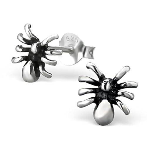 Laimons Mädchen Kids Kinder-Ohrstecker Ohrringe Kinderschmuck Spinne Tarantel oxidiert aus Sterling Silber 925 von Laimons