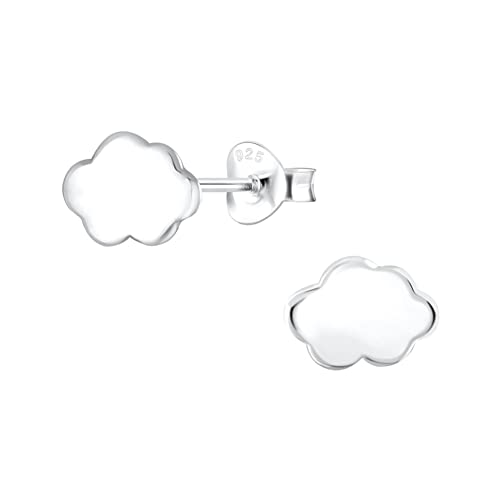 Laimons Mädchen Kids Kinder-Ohrstecker Ohrringe Kinderschmuck Wolke 8mm Glanz aus Sterling Silber 925 von Laimons