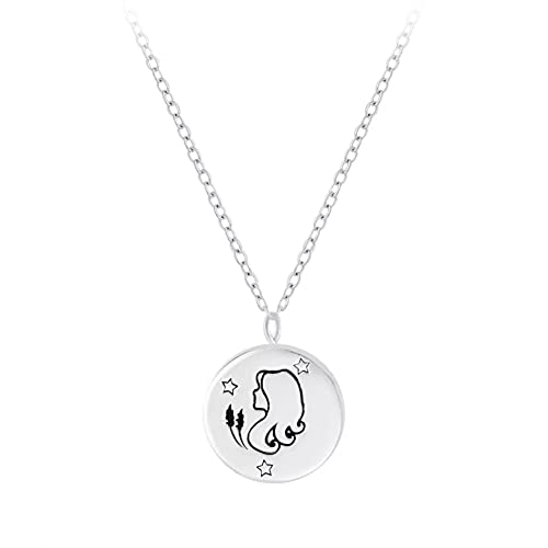 Laimons Mädchen Kinder-Halskette Anhänger Sternzeichen oxidiert 8mm mit Kette 45cm Stärke 1mm Sterling Silber 925 (Jungfrau) von Laimons