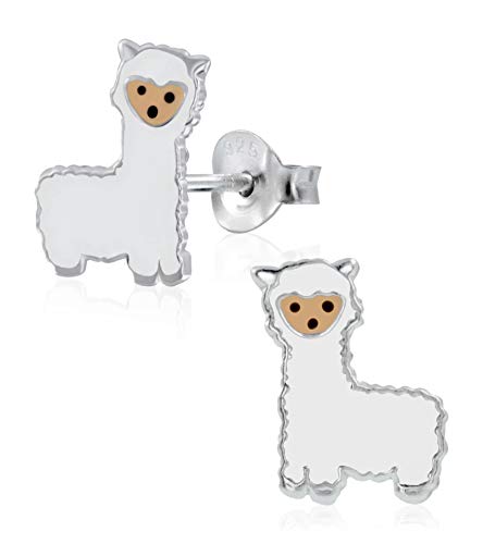 Laimons 925 Sterling Silber Alpaka Mädchen-Ohrstecker - Anti-Tarnish E-Coat & Emaille Finish - Hypoallergen, Blei- & Nickelfrei - Perfekt für Tierliebhaber und Kinder - 9x12 mm Laimons 925 Sterling Silber Alpaka Mädchen-Ohrstecker - Anti-Tarnish E-Coat & Emaille Finish - Hypoallergen, Blei- & Nickelfrei - Perfekt für Tierliebhaber und Kinder - 9x12 mm von Laimons