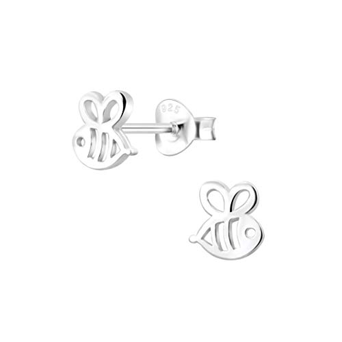 Laimons Mädchen-Ohrstecker Biene Hummel 6 mm Glanz aus Sterling Silber 925 von Laimons