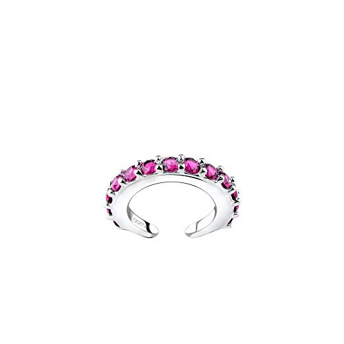 Laimons-Ohrringe Single Earcuff Klemme 15mm mit Zirkonia aus Sterling Silber 925 (Pink) von Laimons