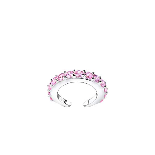 Laimons-Ohrringe Single Earcuff Klemme 15mm mit Zirkonia aus Sterling Silber 925 (Rosa) von Laimons