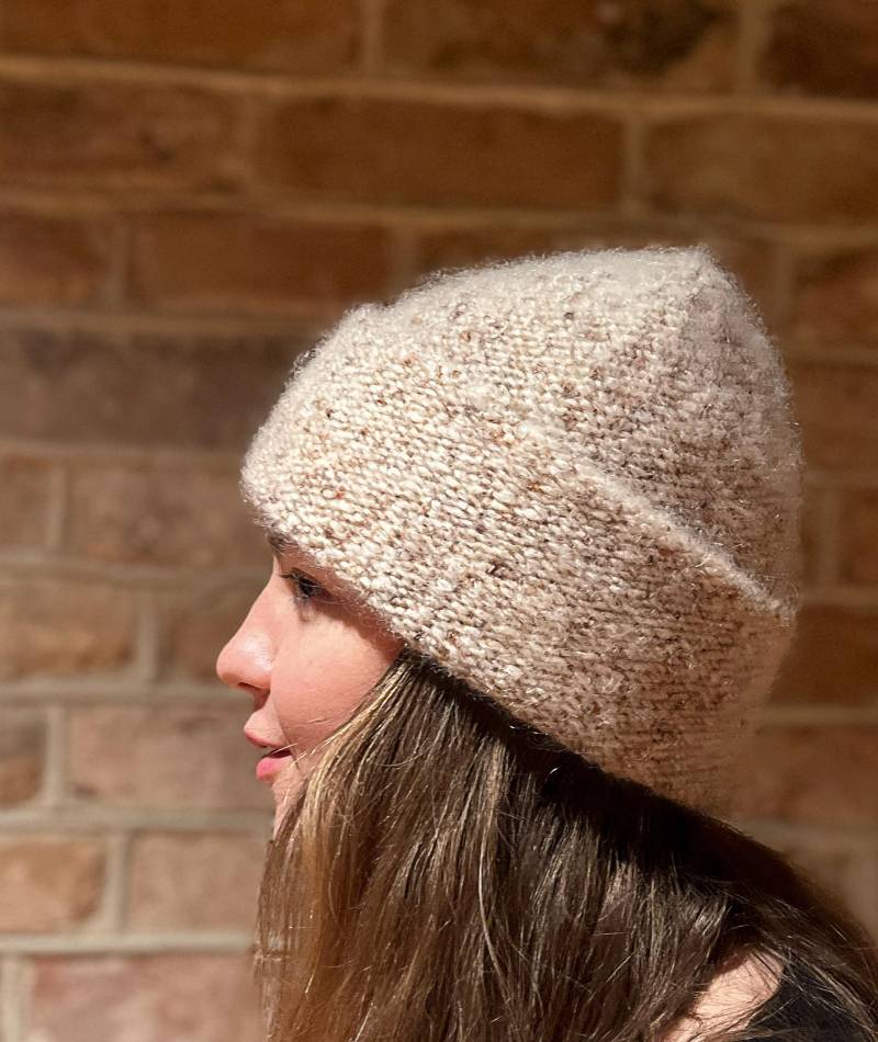 Handgefertigte Strickmütze, Grobstrick Alpaka Mütze, Damen Winter Strickmütze von Laindesign
