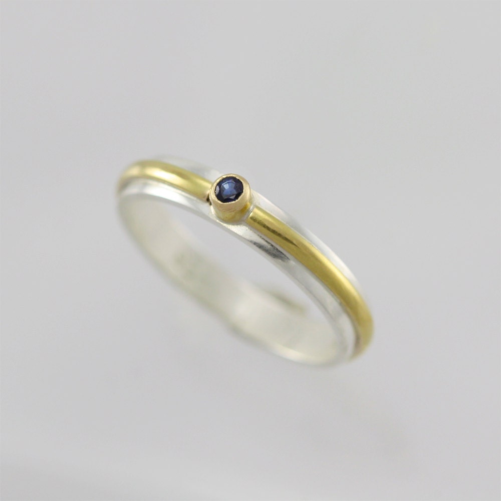 1 Stein Wickelring 14K, Sm. | Echter Saphir | Made To Order von LaineBenthalldesigns