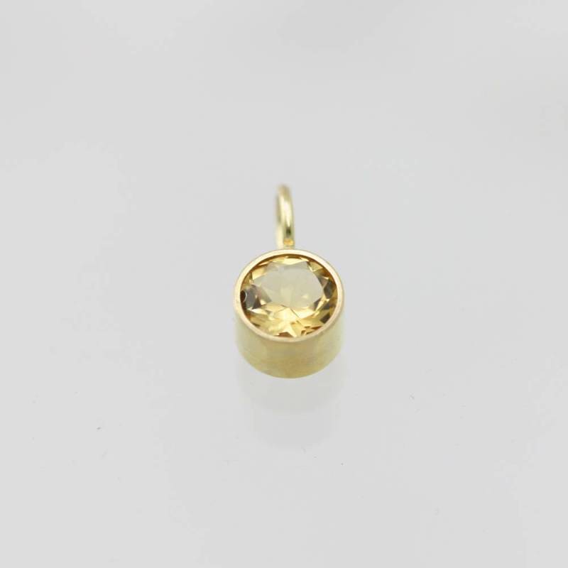 Citrin Tropfen Anhänger Xl 14K Gold von LaineBenthalldesigns