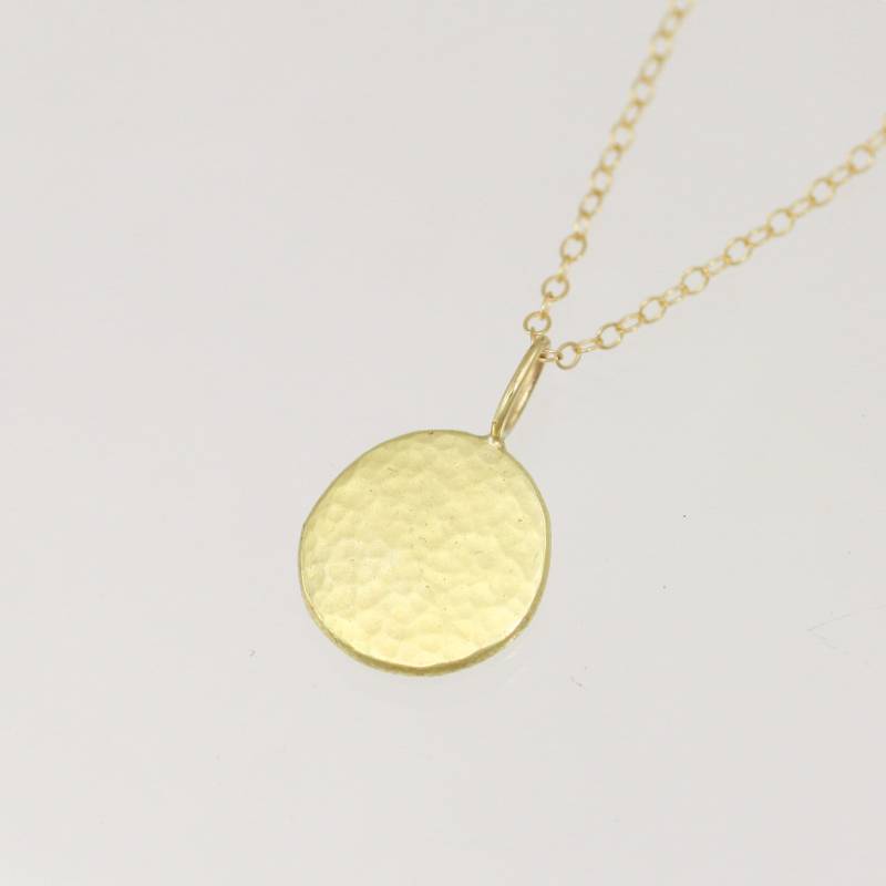 Gehämmert Chunk Halskette in 14 K Gelbgold, Lrg von LaineBenthalldesigns