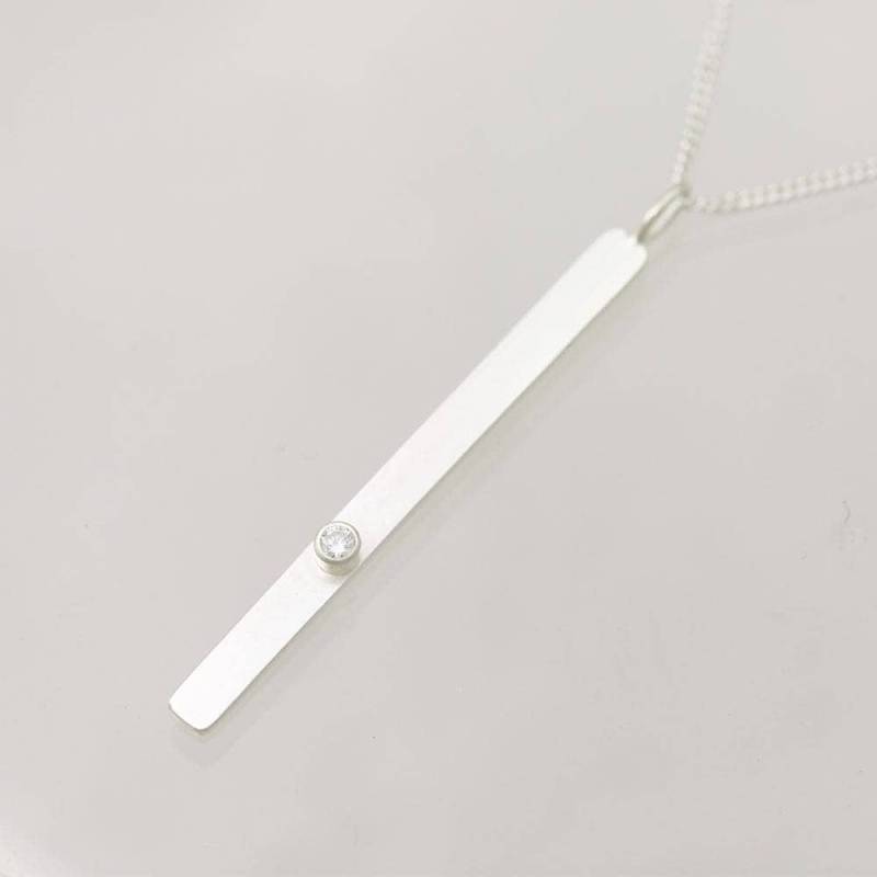 Halskette Mit 1 Stein Auf Öse Cubic Zirkonia Aus Sterlingsilber Halskette Mit 1 Stein Auf Öse Cubic Zirkonia Aus Sterlingsilber von LaineBenthalldesigns