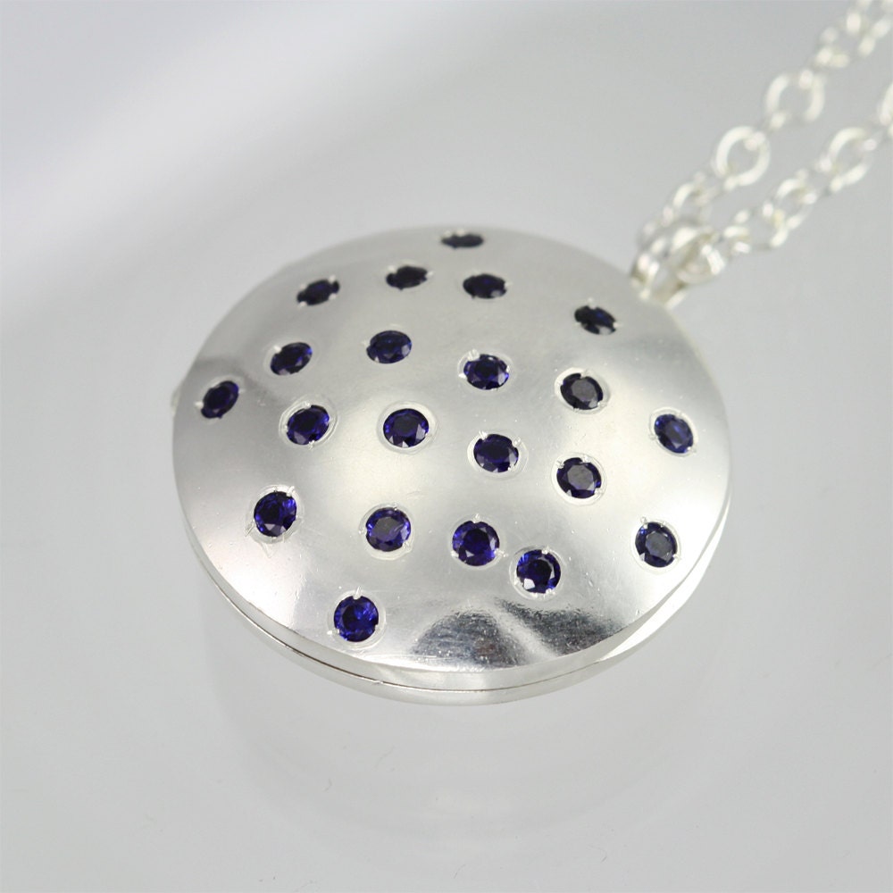 Medillon - Galaxy, Med.(Saphir(24" Sterling Silber von LaineBenthalldesigns