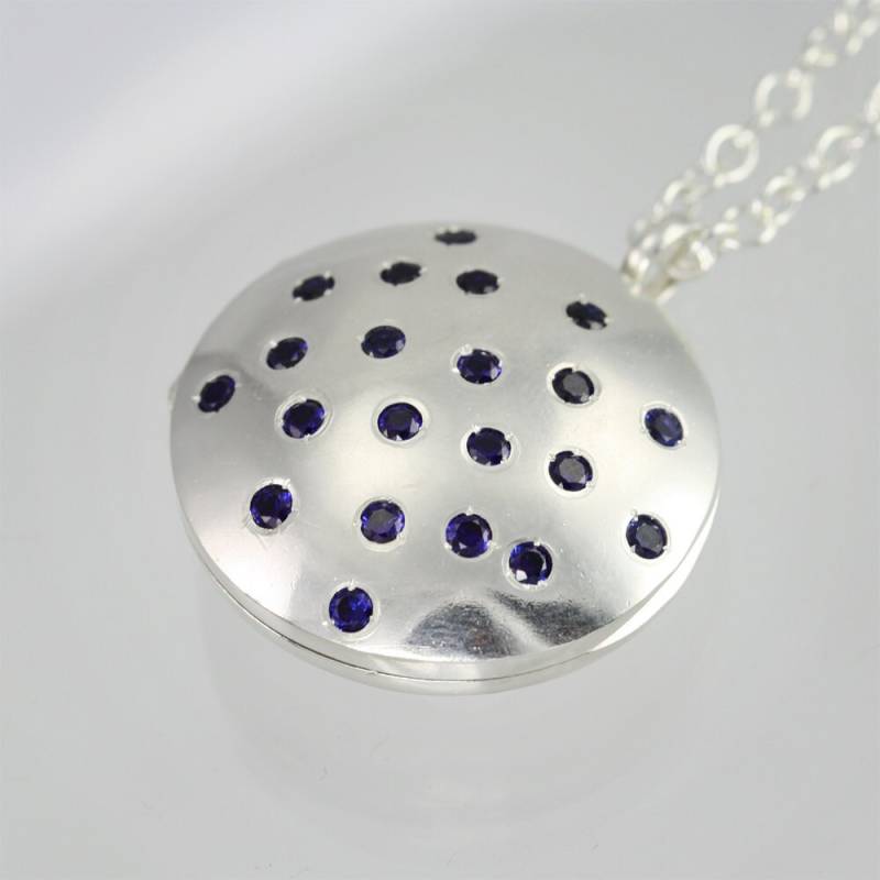Medillon - Galaxy, Med.(Saphir(24" Sterling Silber von LaineBenthalldesigns