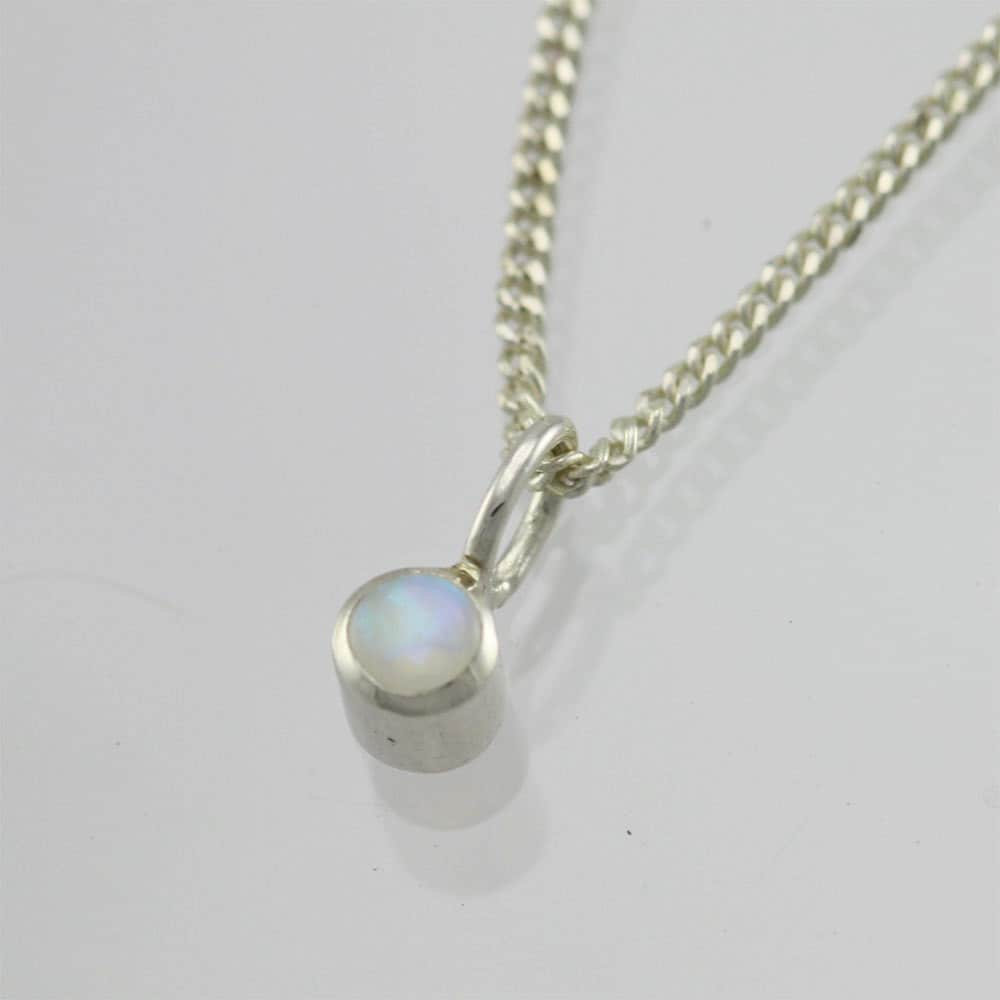 Opal Drop Halskette in Sterling Silber von LaineBenthalldesigns