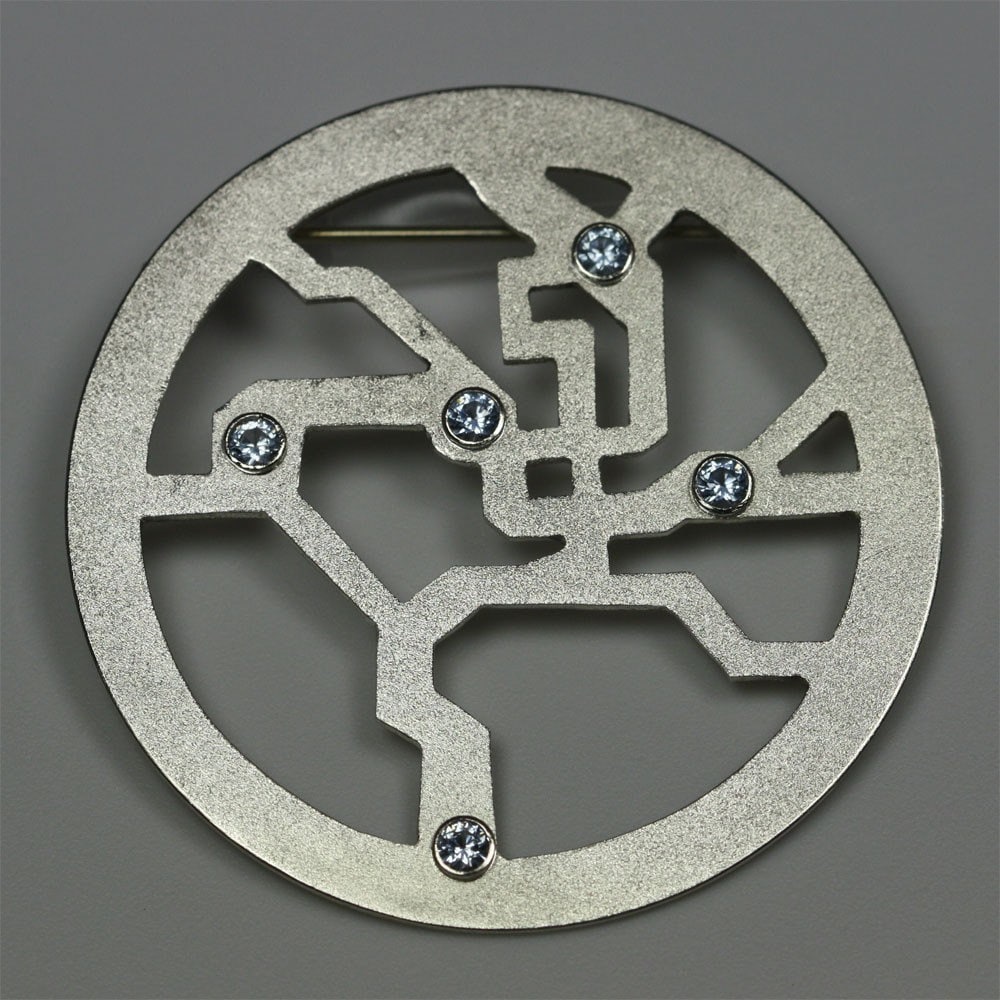 U-Bahn Karte Brosche, Washington D.c. | Aquamarin von LaineBenthalldesigns