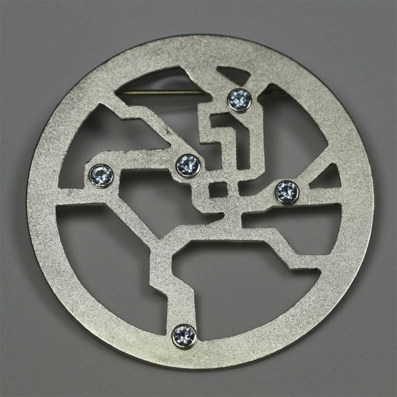 U-Bahn Karte Brosche, Washington D.c. | Aquamarin U-Bahn Karte Brosche, Washington D.c. | Aquamarin von LaineBenthalldesigns