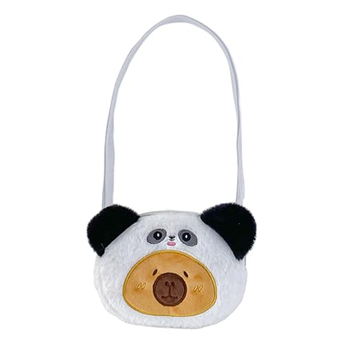 Cartoon-Capybara-umhängetasche Für Damen, Plüsch-Capybara-geldbörse Reißverschluss, Niedliche Capybara-umhängetasche, Handtasche Für Mädchen, Verstellbarer Schultergurt von Lainiaoly