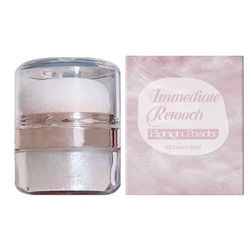 Gesicht Körper Highlighter Puder, Körperschwererpulver Mit Applikator, Glitzer -Pulver Highlighter, Vielseitige Anwendung, Konturierung Und Glühen, 3G, Für Frauen Und Mädchen von Lainiaoly