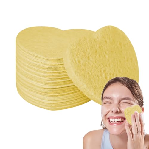 Lainiaoly Gesichtsschwämme In Herzform, Kosmetikschwamm-Pads Für Die Tägliche Gesichtsreinigung, Make-up-Entferner von Lainiaoly