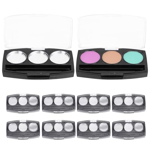 Leere Lippenstiftpalette, Leere Lidschattenpalette,Kompakte Lidschatten -Pfannenverpackungsfach 10x - Kreativer Lidschattenbehälter Multifunktionales kosmetischer Aufbewahrungsbox für Heimreisen von Lainiaoly