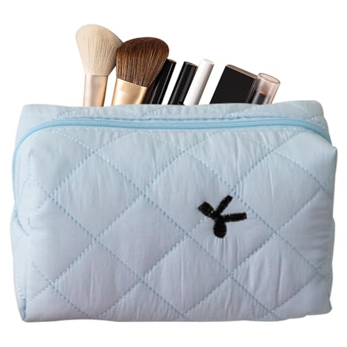 Make -up -Tasche mit Bögen, Make -up -Tasche - Bleistiftbeutel - Großer ästhetischer Make -up -Beutel Toilette Organizer Beutelstifte Geldbörse für Reisepflegepflege von Lainiaoly