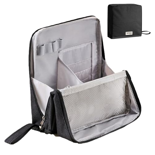 Reise Kosmetiktasche - Pinsel-Etui,Oxford Stoff Kosmetik Organizer Wasserdicht Mit Mehreren Fächern Für Reisen Schule Zuhause von Lainiaoly