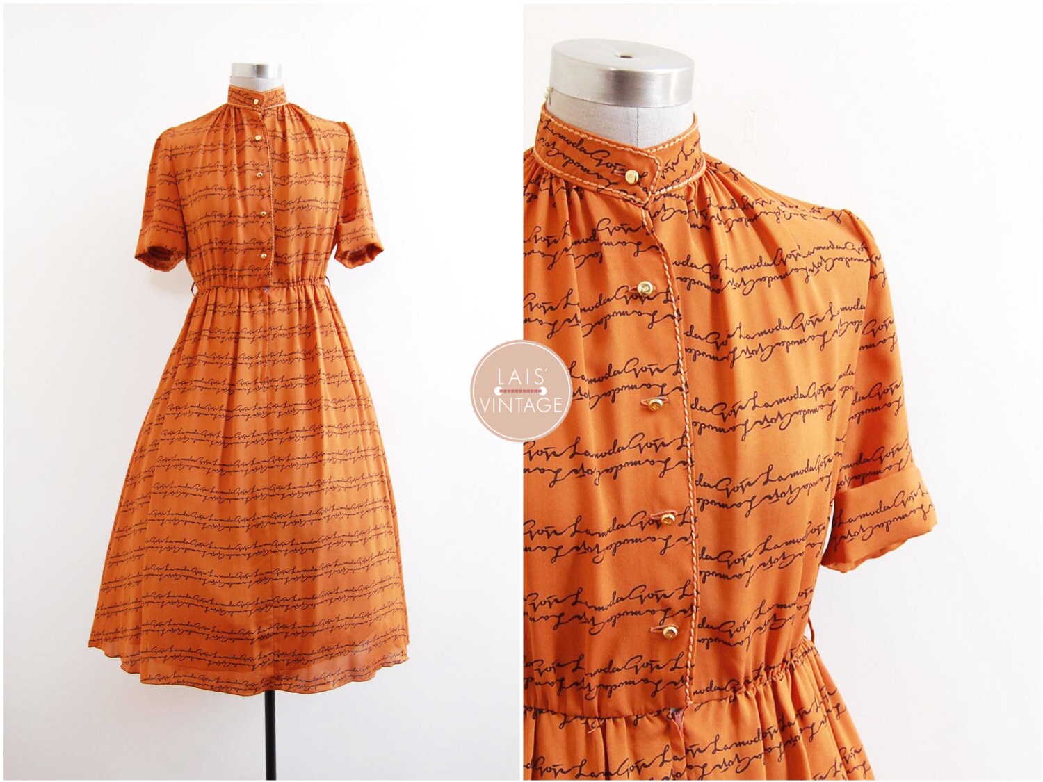 Godivas Briefkleid | S 50Er Jahre Japan Vintage Butterscotch Liebe Schreibkleid Godivas Briefkleid | S 50Er Jahre Japan Vintage Butterscotch Liebe Schreibkleid von LaisVintage
