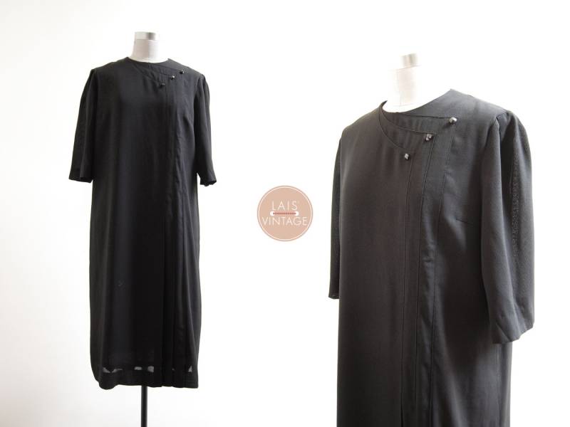 Simply All in Black Dress | L/xl 1980Er Jahre Japan Vintage Schwarzes Faltenkleid Simply All in Black Dress | L/xl 1980Er Jahre Japan Vintage Schwarzes Faltenkleid von LaisVintage