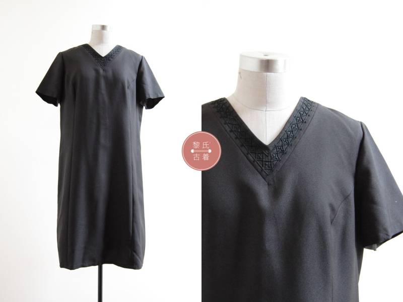Sori Mode Kleid | M/L 60Er Jahre Japan Vintage V-Ausschnitt Schwarzes Mod Sori Mode Kleid | M/L 60Er Jahre Japan Vintage V-Ausschnitt Schwarzes Mod von LaisVintage