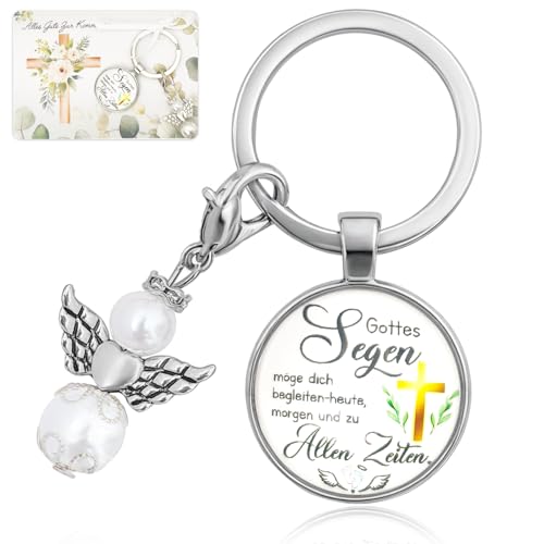 Laitejituan Schlüsselanhänger Firmung Geschenk, Schutzengel Schlüsselanhänger mit karte, Christliches Geschenke zur Firmung, Kleine Geschenke zur Kommunion Deko Laitejituan Schlüsselanhänger Firmung Geschenk, Schutzengel Schlüsselanhänger mit karte, Christliches Geschenke zur Firmung, Kleine Geschenke zur Kommunion Deko von Laitejituan