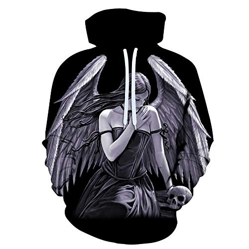 Hoodies Kapuzenjacke 3D Druck Hoodie Unisex Sweatshirt Kapuzenpullover Langarm Mit Taschen Verderbter Engel A4394,XXL Hoodies Kapuzenjacke 3D Druck Hoodie Unisex Sweatshirt Kapuzenpullover Langarm Mit Taschen Verderbter Engel A4394,XXL von Laizs