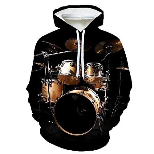 Hoodies Kapuzenpullover Langarm Kapuzenjacke 3D Druck Hoodie Sweatshirt Unisex Mit Taschen Schlagzeug A3344,4XL Hoodies Kapuzenpullover Langarm Kapuzenjacke 3D Druck Hoodie Sweatshirt Unisex Mit Taschen Schlagzeug A3344,4XL von Laizs