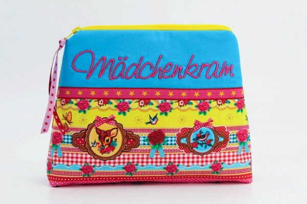 Kosmetiktäschchen, Schminktasche Mädchenkram Kosmetiktäschchen, Schminktasche Mädchenkram von LajawStoffe