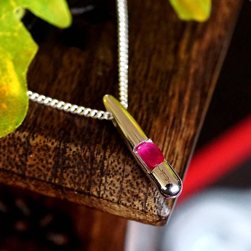 Echte Natürliche Rubin Rosa Sterling Silber, Rhodium Vergoldet Kugel Anhänger Mit Halskette, Juli Birthstone, Geschenk Für Sie Echte Natürliche Rubin Rosa Sterling Silber, Rhodium Vergoldet Kugel Anhänger Mit Halskette, Juli Birthstone, Geschenk Für Sie von LakModernJewelry