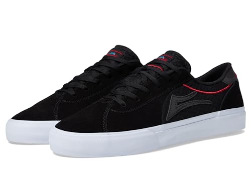 Lakai Flaco II SMU Skateschuhe - Pro Model von Stevie Perez, Schwarz/Rotes Wildleder, 45 EU von Lakai