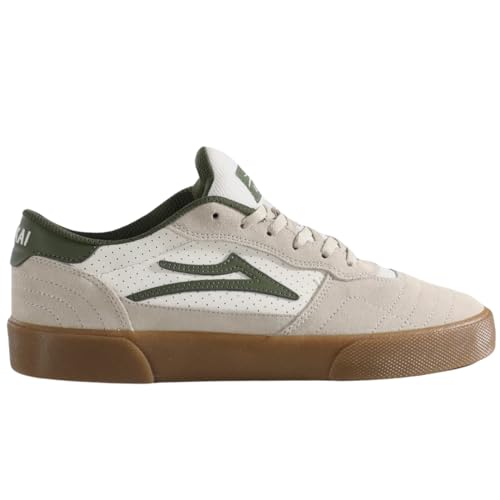 Lakai Herren Cambridge Low-Top Skateboardschuhe – Creme Wildleder, Größe 10.5 US – Skateschuhe für Herren mit Dämpfung & Grip von Lakai