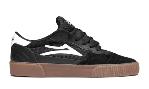 Lakai Herren Cambridge Low-Top Skateboardschuhe – Schwarz/Gummi Wildleder, Größe 11 US – Robuste, griffige & atmungsaktive Skateschuhe für Herren von Lakai