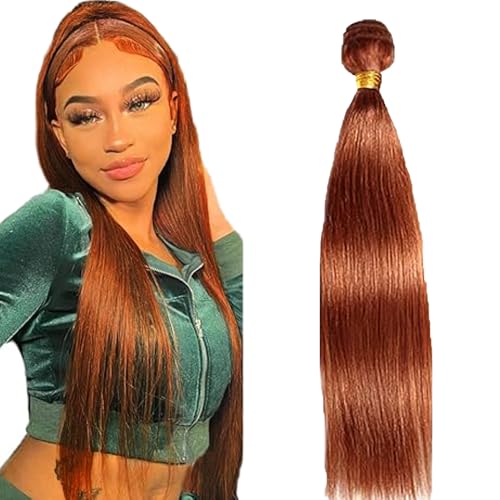 Lakaisa Straight Human Hair Bundles Blonde Human Hair Extensions Menschliches Haar Echthaar Tressen Extensions Sew in Hair Single Bundle Real Hair Low Shedding for Woman 34 Zoll von Lakaisa