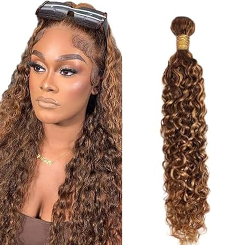 Lakaisa Water Wave Human Hair Bundles P427 Highlight Blonde Human Hair Extensions Menschliches Haar Echthaar Tressen Extensions Sew in Hair Single Bundle Real Hair Low Shedding for Woman 32 Zoll von Lakaisa