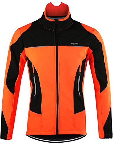 Lakaka-EU MTB Jacke Herren Wasserdicht Fleece Langarm Radsport Jacke Winddicht Herbst Winter Fahrrad Regenjacke von Lakaka-EU