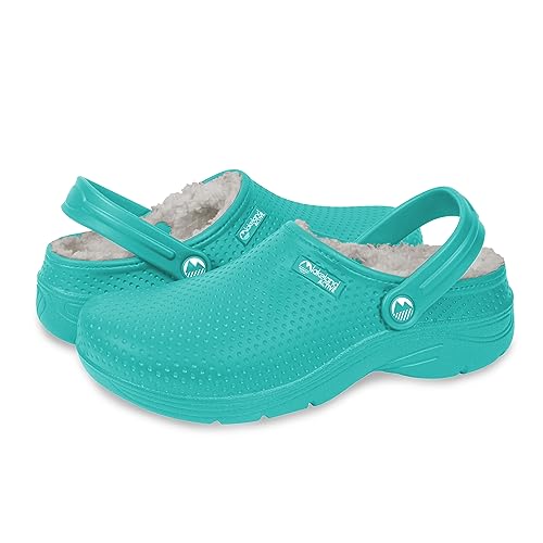 Lakeland Active Damen Fleece-gefütterte Dockray Clogs, blaugrün, 37 EU von Lakeland Active