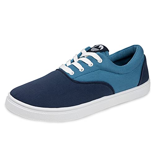 Lakeland Active Herren Hudson Baumwolle Canvas Turnschuhe Sommer Urlaub Atmungsaktiv Deck Boot Casual Schnürschuhe Mode Schuhe Plimsolls in Weiß Marineblau & Grau, blau, 45 EU von Lakeland Active