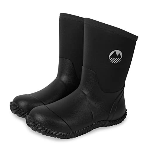 Lakeland Active Kentmere Damen Halbhoch Neopren-Gummistiefel - Schwarz - 37 (Herstellergröße 4) von Lakeland Active