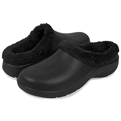 Lakeland Active Unisex Lorton Winter Gartenschuhe Clogs mit Fleece-Futter - Schwarz - 38 von Lakeland Active