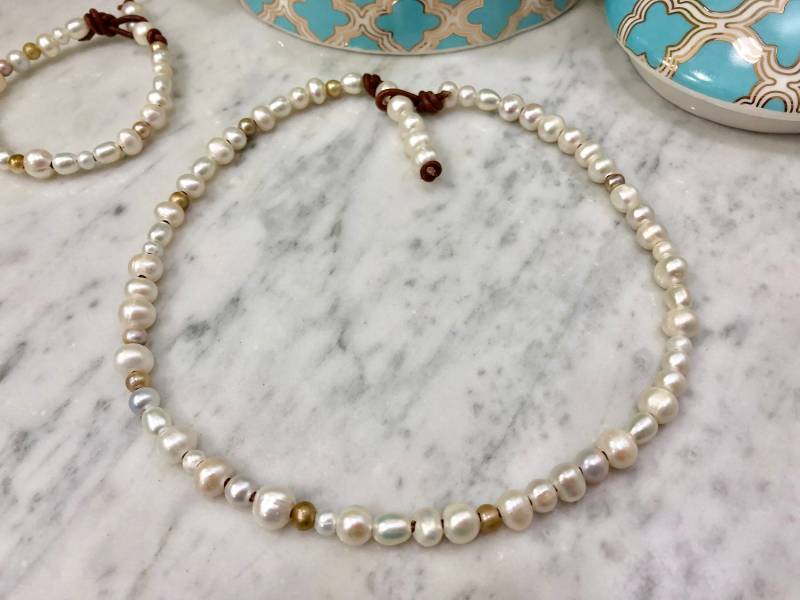Anspruchsvolle Süsswasserperlenkette Und Armband Im Set von LakeviewPearls