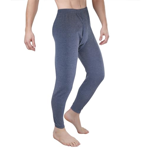 Lakpoau Herren Thermo Unterhose Lang Thermounterwäsche Hose Herren Unterhosen Warme Unterwäsche Thermounterhose Baumwolle Männer Skiunterwäsche Funktionsunterwäsche ZD1521 BU XXL von Lakpoau