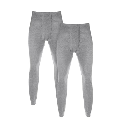 Lakpoau 2er Pack Herren Thermo Unterhose, Thermohosen Funktionsunterwäsche,Herren Lange Unterhose Long Johns,Lange Unterhose für Herren ZD1521 DGY XL von Lakpoau