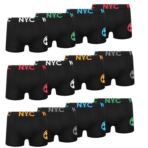 Lakpoau Unterhosen Jungen Baumwolle Boxershorts Jungen Kinder Unterhose Unterwäsche Jungen Boxer Shorts Jungen Unterhose Kinder Boxershorts 158-164 12er Pack UN4 von Lakpoau