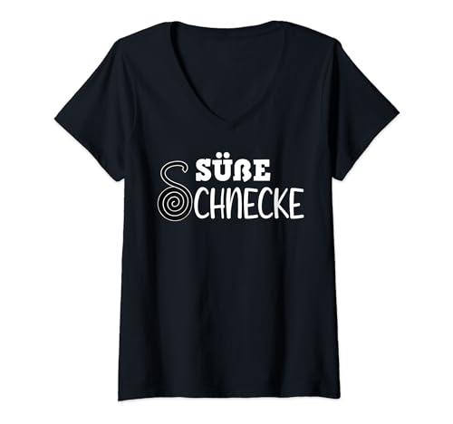 Damen Süße Schnecke Süßigkeiten Lakritzschnecke Liebhaber Geschenk T-Shirt mit V-Ausschnitt Damen Süße Schnecke Süßigkeiten Lakritzschnecke Liebhaber Geschenk T-Shirt mit V-Ausschnitt von Lakritz Liebhaber Geschenkideen