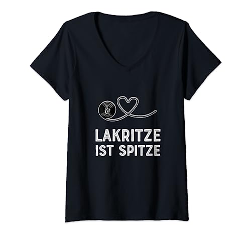 Damen Lakritze ist Spitze | Lakritze Geschenk T-Shirt mit V-Ausschnitt Damen Lakritze ist Spitze | Lakritze Geschenk T-Shirt mit V-Ausschnitt von Lakritze und Süßholz Süßigkeiten Geschenke