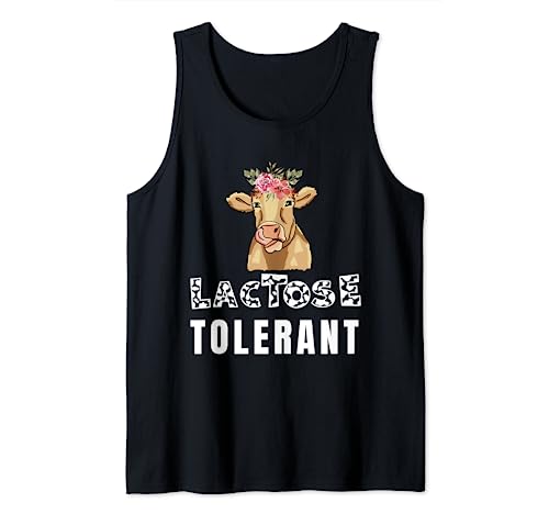LACTOSE TOLERANT - Lustiger Spruch mit Damen Kuh Tank Top LACTOSE TOLERANT - Lustiger Spruch mit Damen Kuh Tank Top von Laktose Tolerant Sprüche by S. Z.