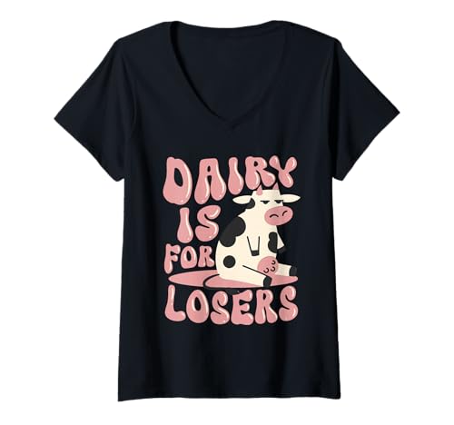 Damen Laktoseintoleranz Laktoseintolerant T-Shirt mit V-Ausschnitt Damen Laktoseintoleranz Laktoseintolerant T-Shirt mit V-Ausschnitt von Laktoseintolerant